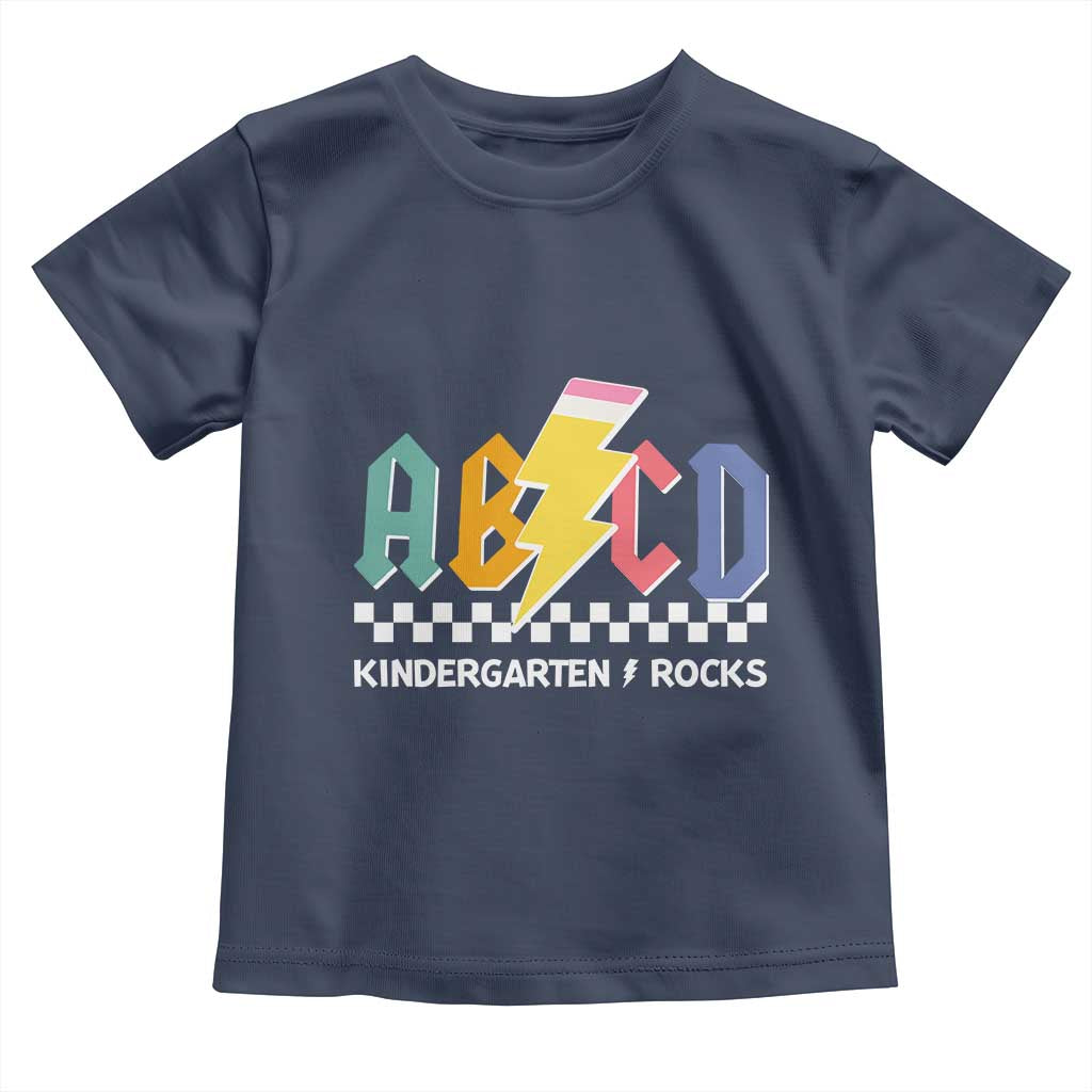 ABCD Kindergarten Rock And Roll Toddler T Shirt Teachers Back To School - Wonder Print Shop