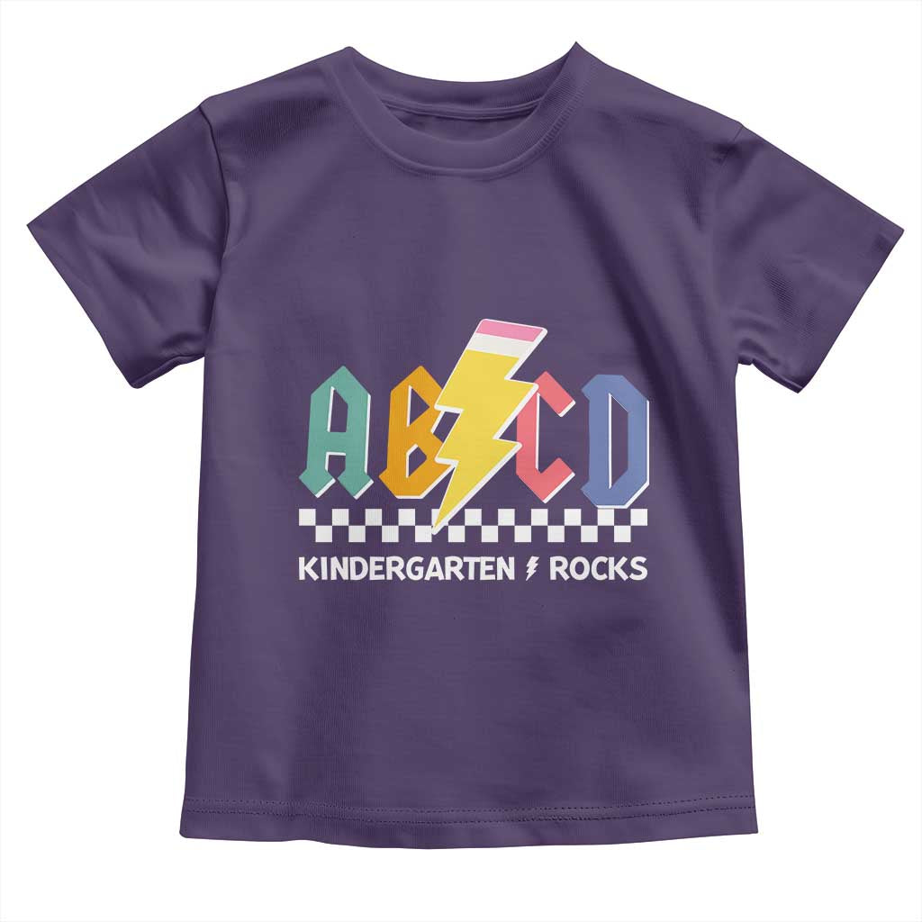 ABCD Kindergarten Rock And Roll Toddler T Shirt Teachers Back To School - Wonder Print Shop