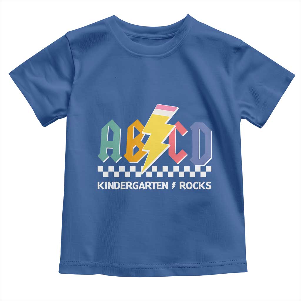 ABCD Kindergarten Rock And Roll Toddler T Shirt Teachers Back To School - Wonder Print Shop