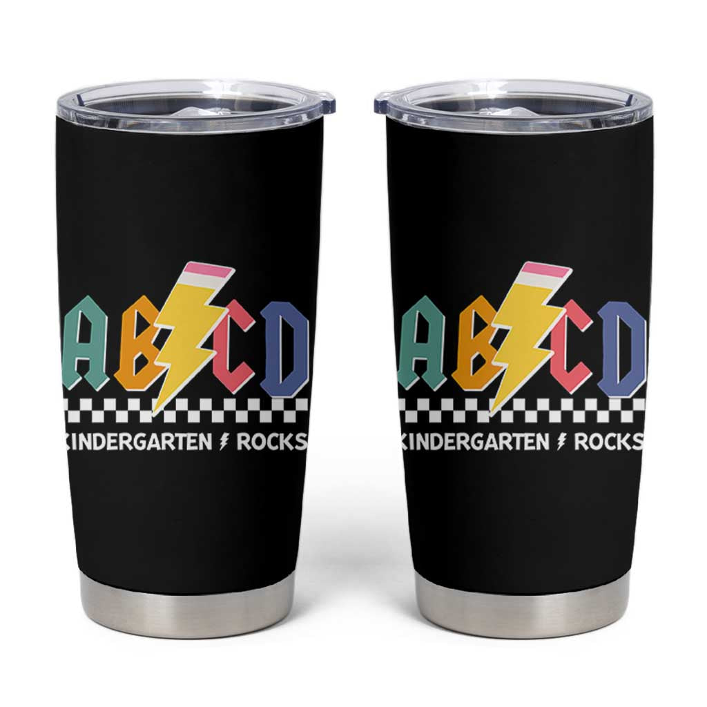 ABCD Kindergarten Rock And Roll Tumbler Cup Teachers Back To School - Wonder Print Shop