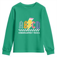 ABCD Kindergarten Rock And Roll Youth Sweatshirt Teachers Back To School - Wonder Print Shop