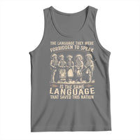 Native American Warrior Tank Top The Language They Were Forbidden To Speak Saved This Nation - Wonder Print Shop