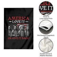 America Love It Or Give It Back Garden Flag Native American Chiefs USA Flag - Wonder Print Shop