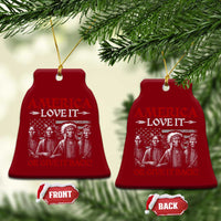 America Love It Or Give It Back Ceramic Ornament Native American Chiefs USA Flag