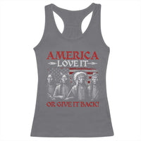 America Love It Or Give It Back Racerback Tank Top Native American Chiefs USA Flag - Wonder Print Shop