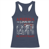 America Love It Or Give It Back Racerback Tank Top Native American Chiefs USA Flag - Wonder Print Shop