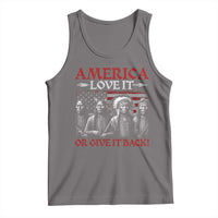 America Love It Or Give It Back Tank Top Native American Chiefs USA Flag - Wonder Print Shop