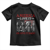 America Love It Or Give It Back Toddler T Shirt Native American Chiefs USA Flag - Wonder Print Shop
