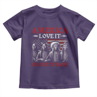 America Love It Or Give It Back Toddler T Shirt Native American Chiefs USA Flag - Wonder Print Shop