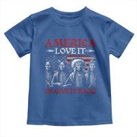 America Love It Or Give It Back Toddler T Shirt Native American Chiefs USA Flag - Wonder Print Shop