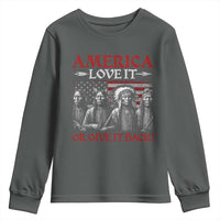America Love It Or Give It Back Youth Sweatshirt Native American Chiefs USA Flag - Wonder Print Shop