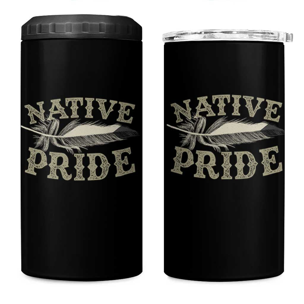 Native Pride 4 in 1 Can Cooler Tumbler Native Indian American Day Indigenous Native American - Wonder Print Shop
