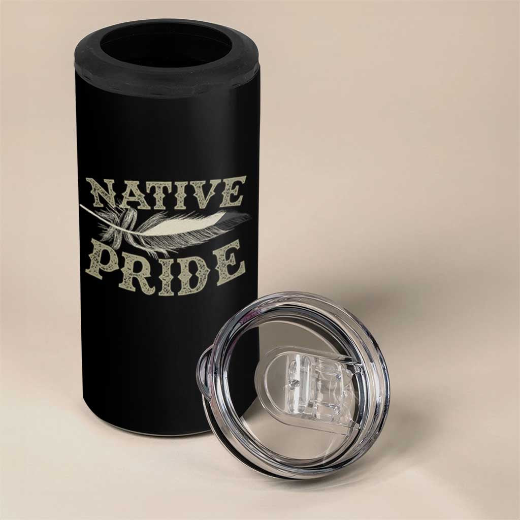 Native Pride 4 in 1 Can Cooler Tumbler Native Indian American Day Indigenous Native American - Wonder Print Shop