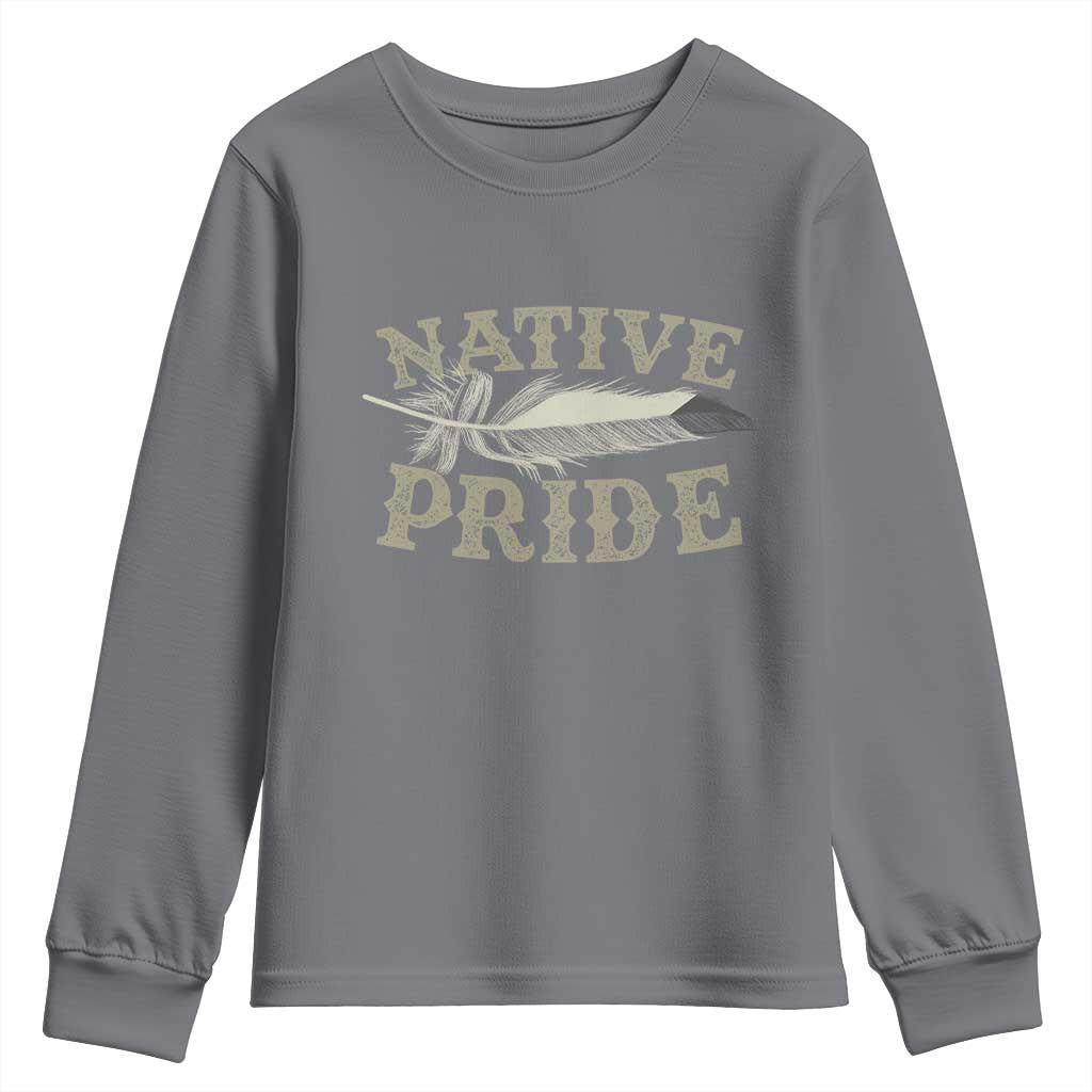 Native Pride Youth Sweatshirt Native Indian American Day Indigenous Native American - Wonder Print Shop