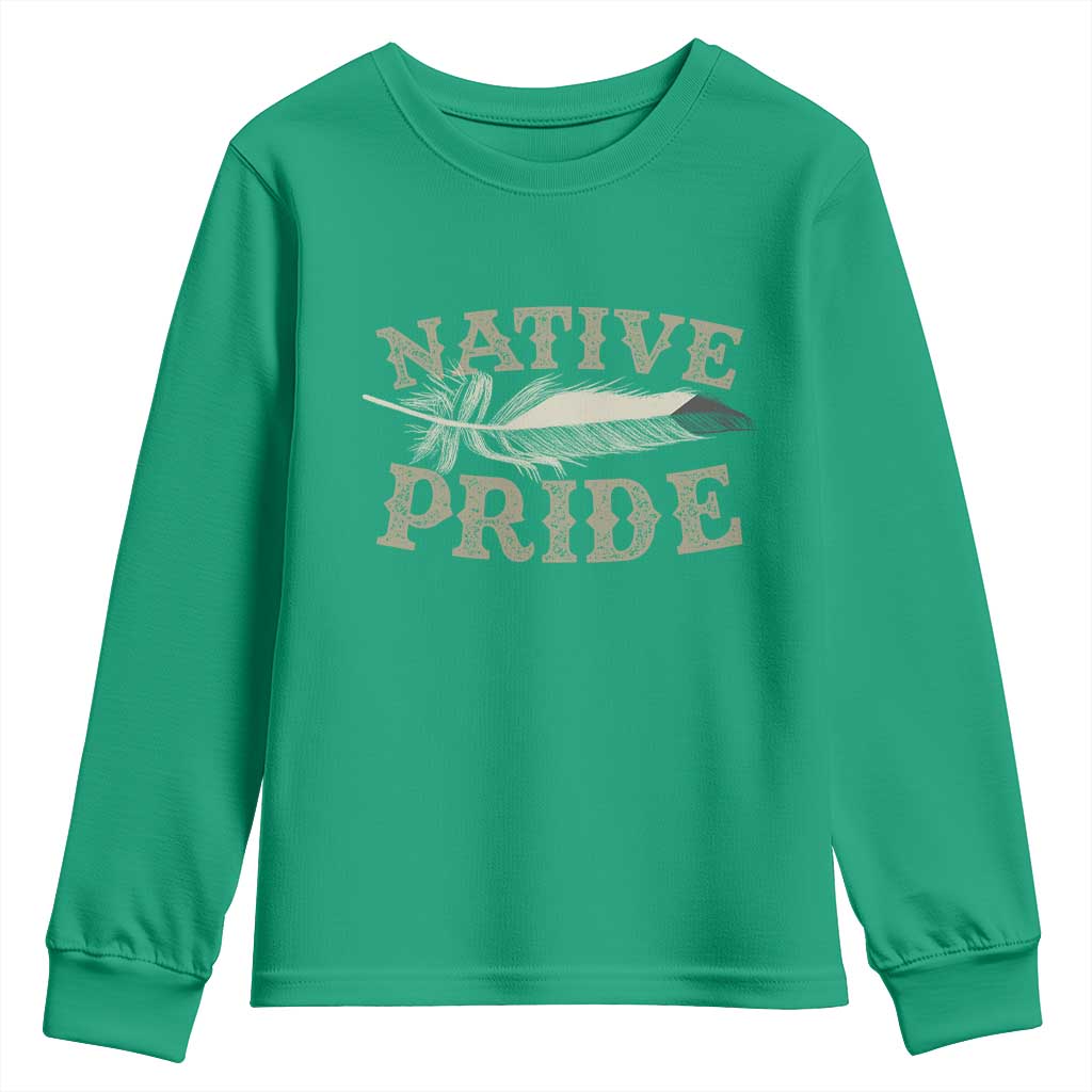 Native Pride Youth Sweatshirt Native Indian American Day Indigenous Native American - Wonder Print Shop