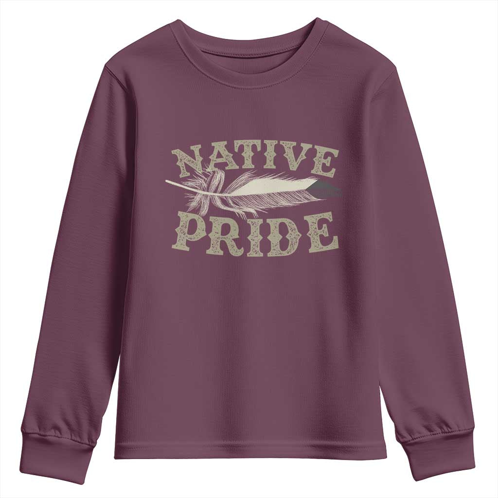 Native Pride Youth Sweatshirt Native Indian American Day Indigenous Native American - Wonder Print Shop