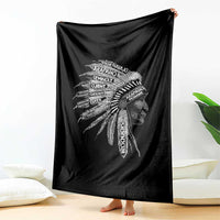 Native American Tribes Throw Blanket Vintage Indian American Chief - Wonder Print Shop