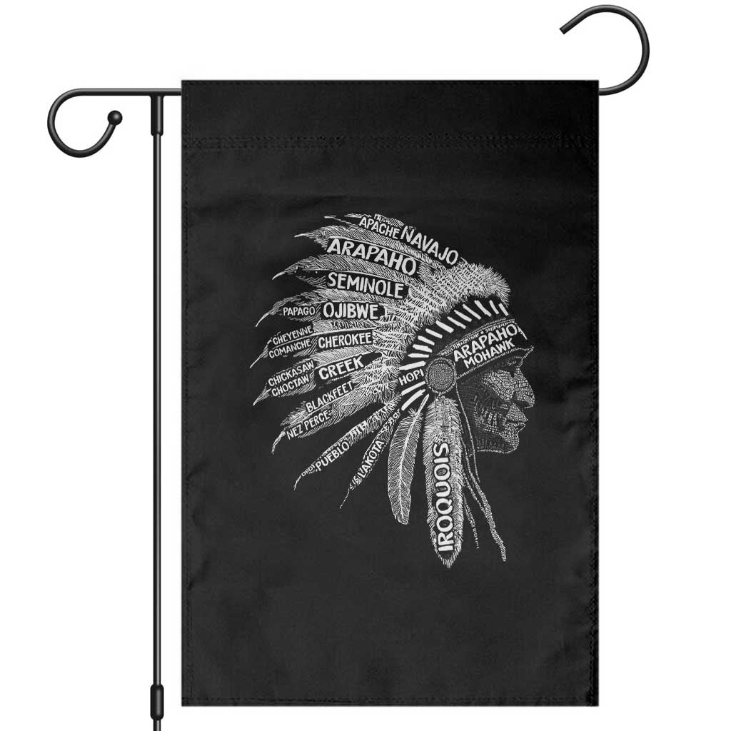 Native American Tribes Garden Flag Vintage Indian American Chief - Wonder Print Shop