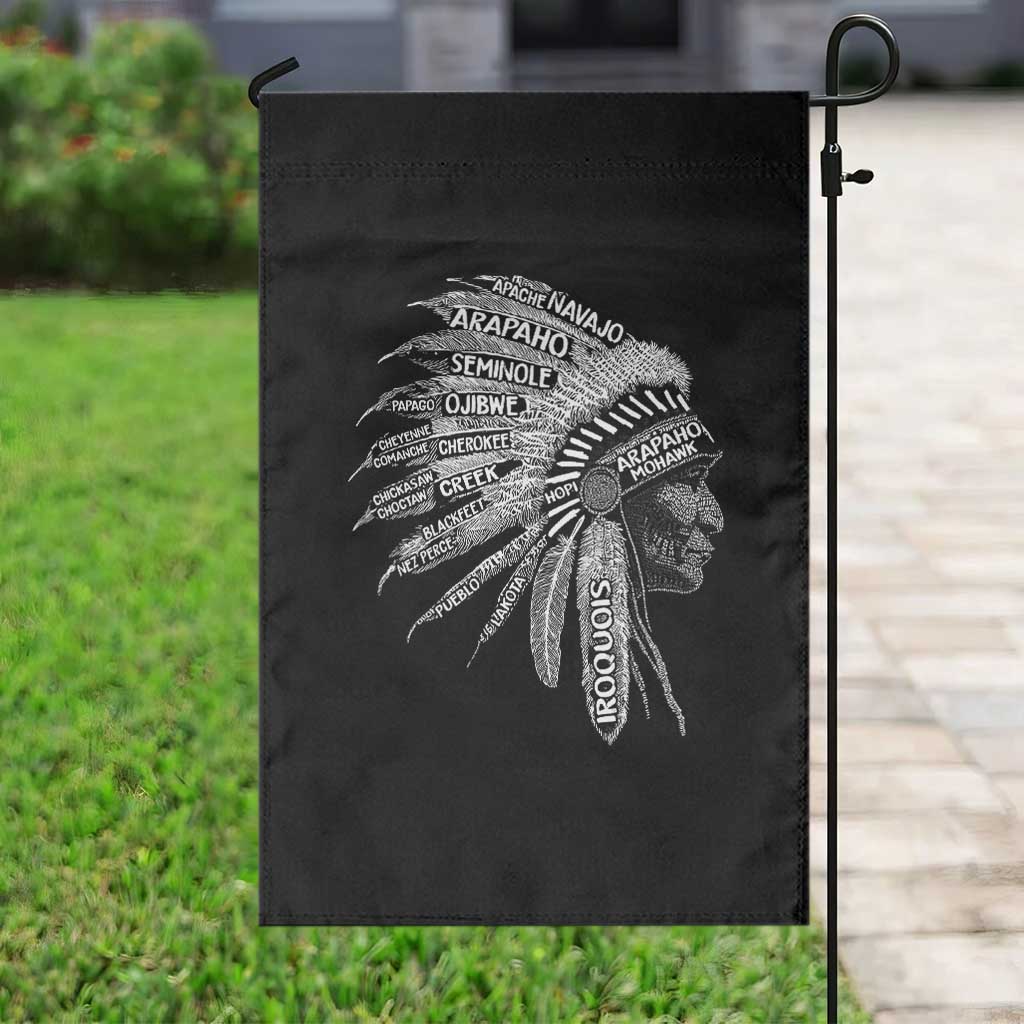 Native American Tribes Garden Flag Vintage Indian American Chief - Wonder Print Shop