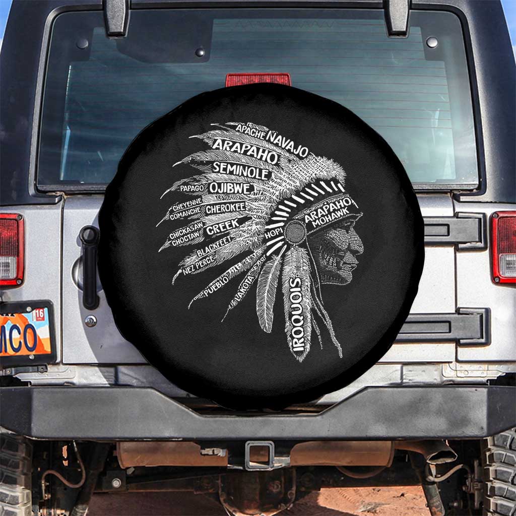 Native American Tribes Spare Tire Cover Vintage Indian American Chief - Wonder Print Shop