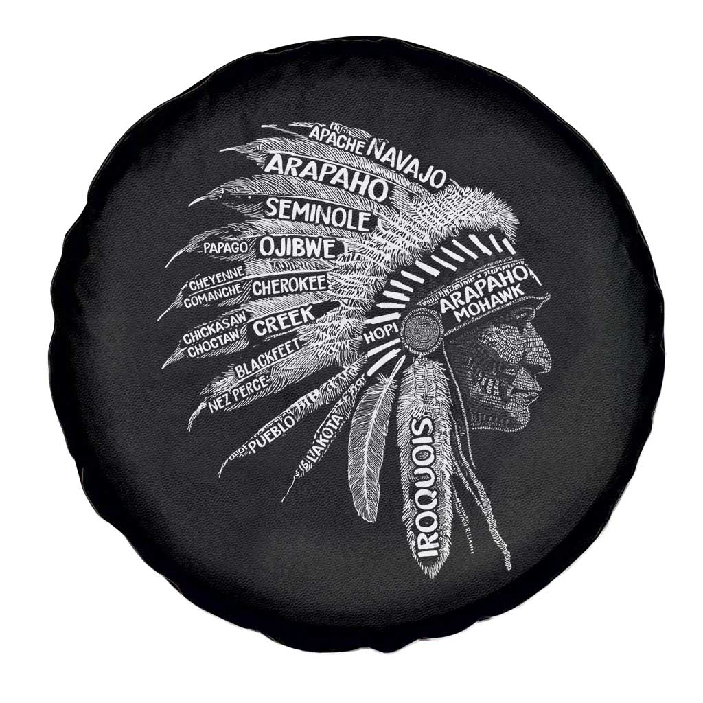 Native American Tribes Spare Tire Cover Vintage Indian American Chief - Wonder Print Shop