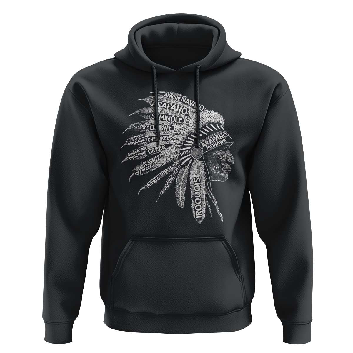 Native American Tribes Hoodie Vintage Indian American Chief - Wonder Print Shop
