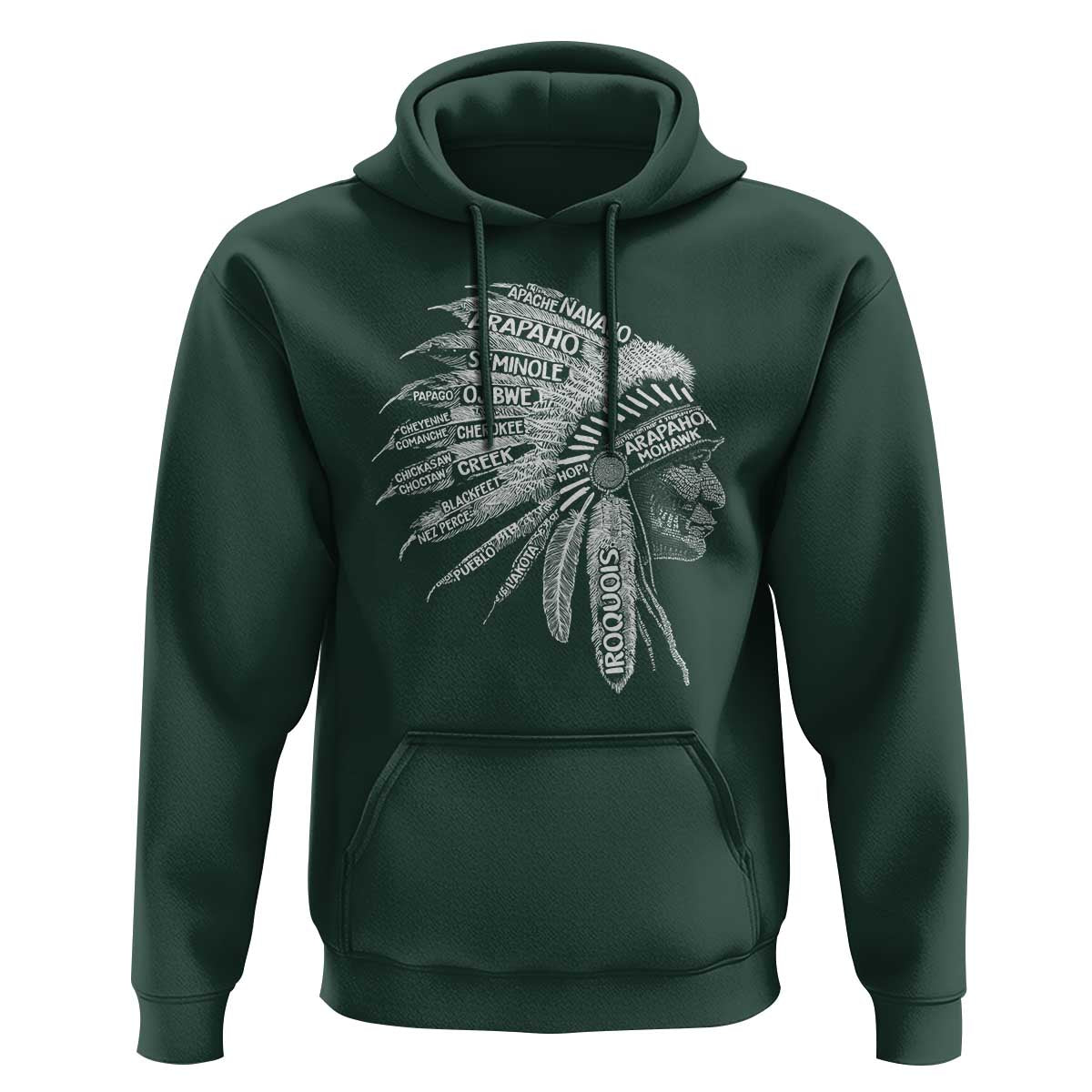 Native American Tribes Hoodie Vintage Indian American Chief - Wonder Print Shop