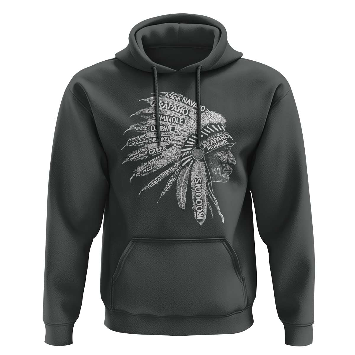 Native American Tribes Hoodie Vintage Indian American Chief - Wonder Print Shop