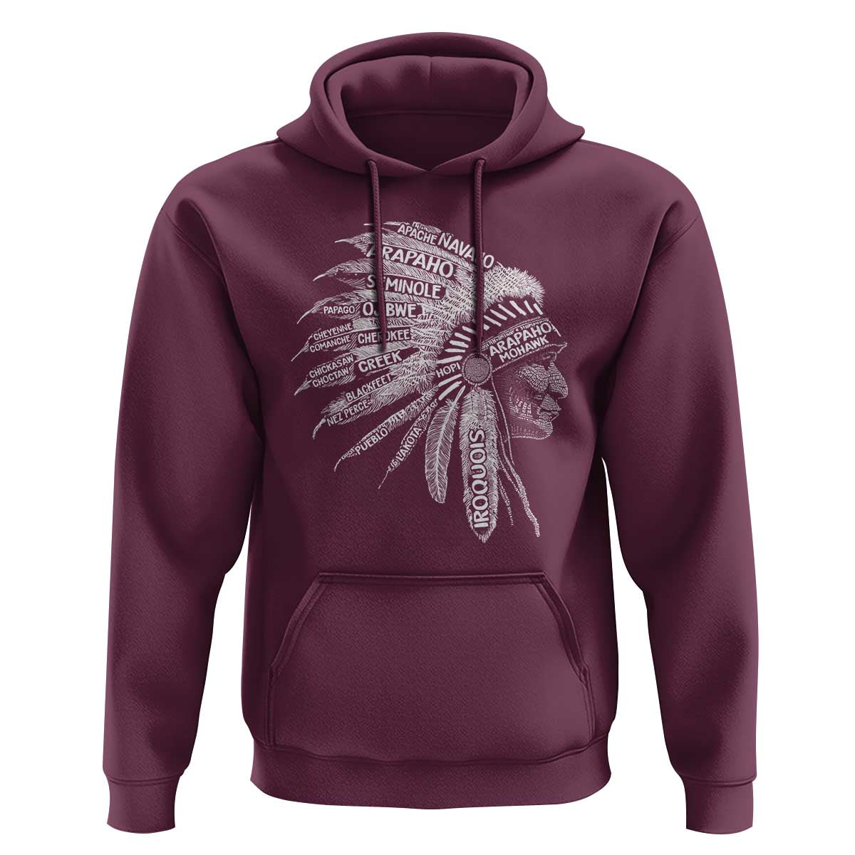 Native American Tribes Hoodie Vintage Indian American Chief - Wonder Print Shop