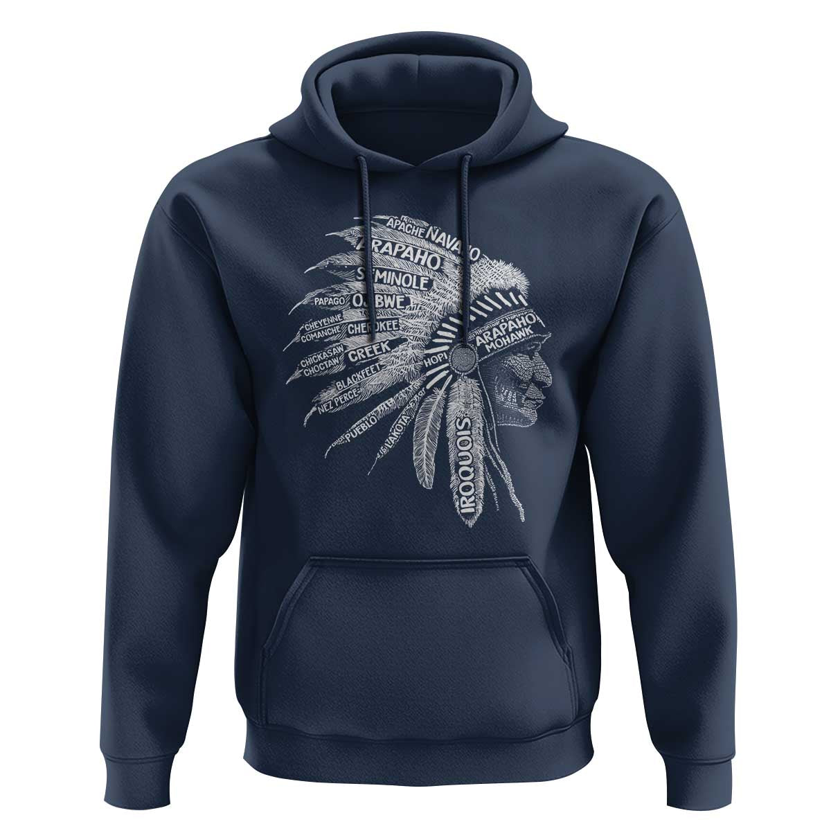 Native American Tribes Hoodie Vintage Indian American Chief - Wonder Print Shop