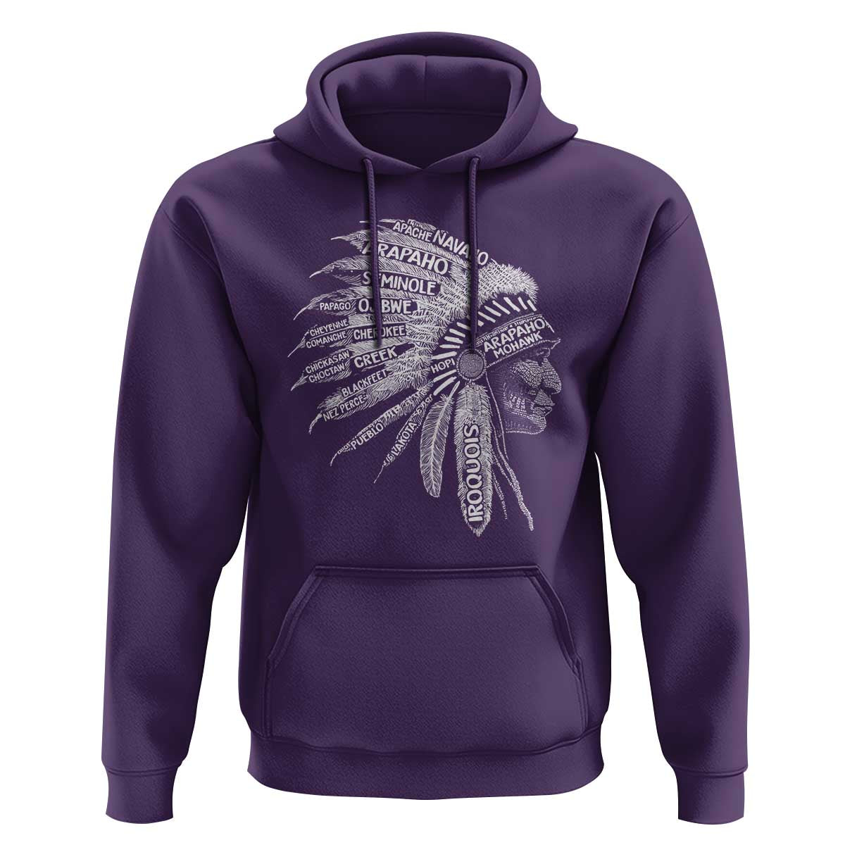 Native American Tribes Hoodie Vintage Indian American Chief - Wonder Print Shop