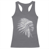Native American Tribes Racerback Tank Top Vintage Indian American Chief - Wonder Print Shop