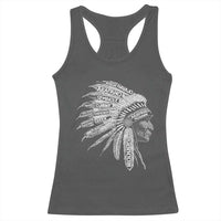 Native American Tribes Racerback Tank Top Vintage Indian American Chief - Wonder Print Shop