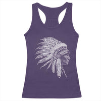 Native American Tribes Racerback Tank Top Vintage Indian American Chief - Wonder Print Shop