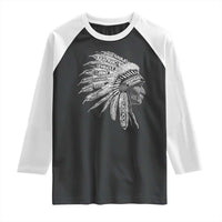 Native American Tribes Raglan Shirt Vintage Indian American Chief - Wonder Print Shop