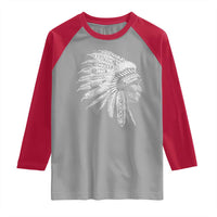 Native American Tribes Raglan Shirt Vintage Indian American Chief - Wonder Print Shop
