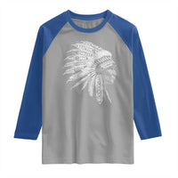 Native American Tribes Raglan Shirt Vintage Indian American Chief - Wonder Print Shop