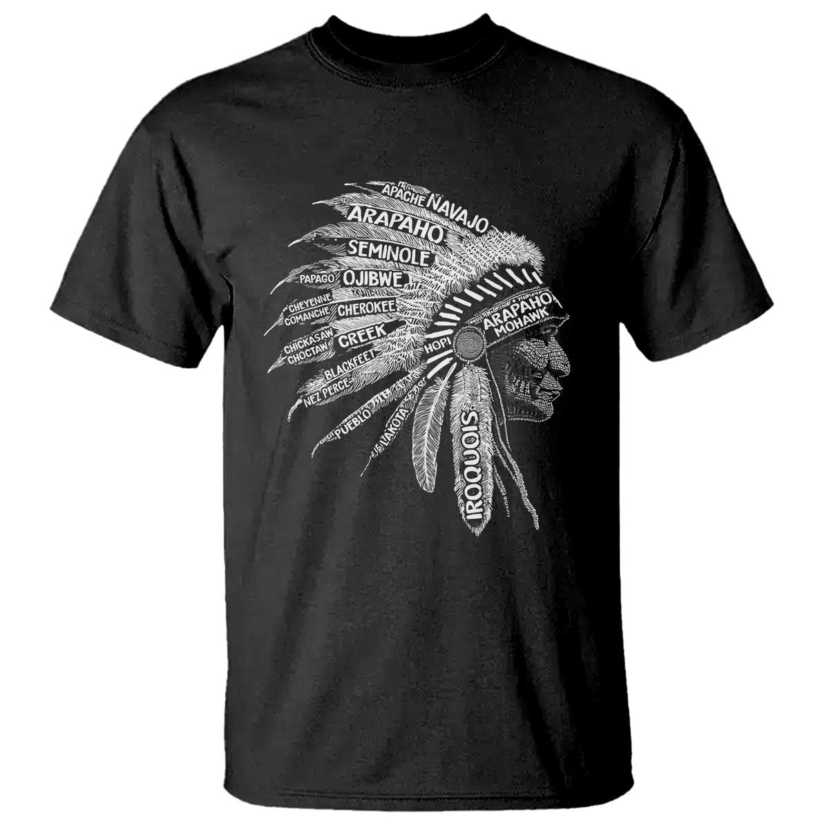 Native American Tribes T Shirt Vintage Indian American Chief - Wonder Print Shop