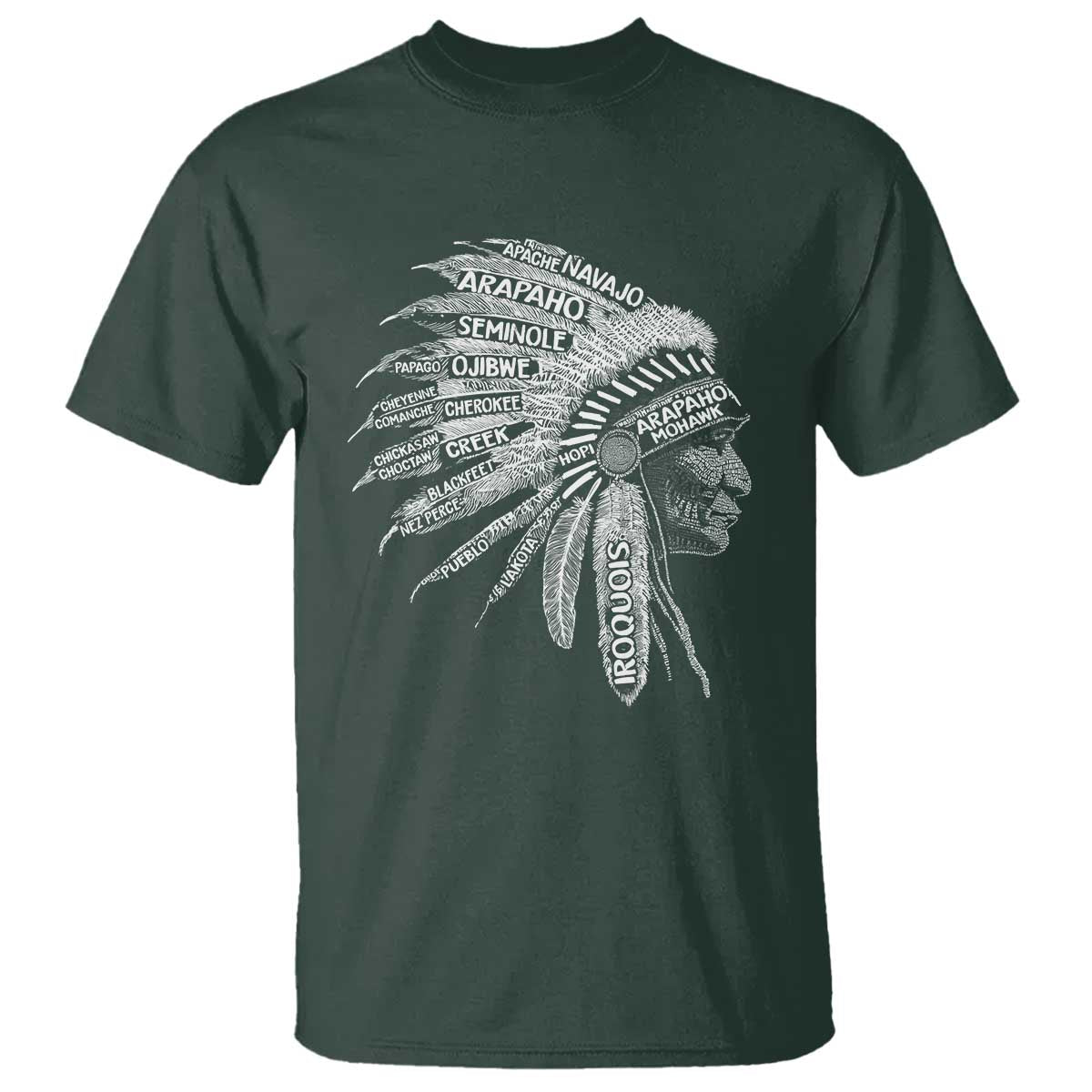 Native American Tribes T Shirt Vintage Indian American Chief - Wonder Print Shop