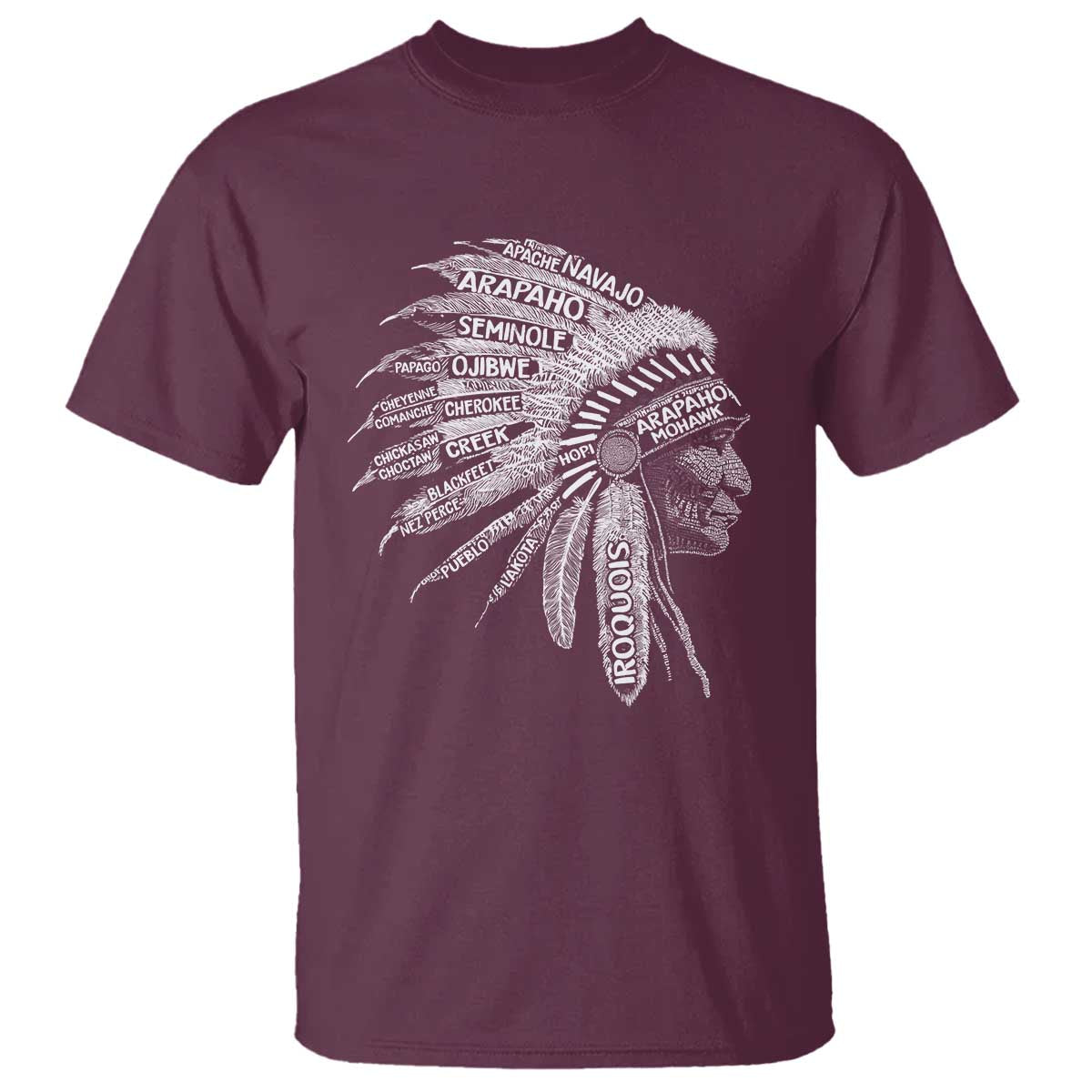 Native American Tribes T Shirt Vintage Indian American Chief - Wonder Print Shop