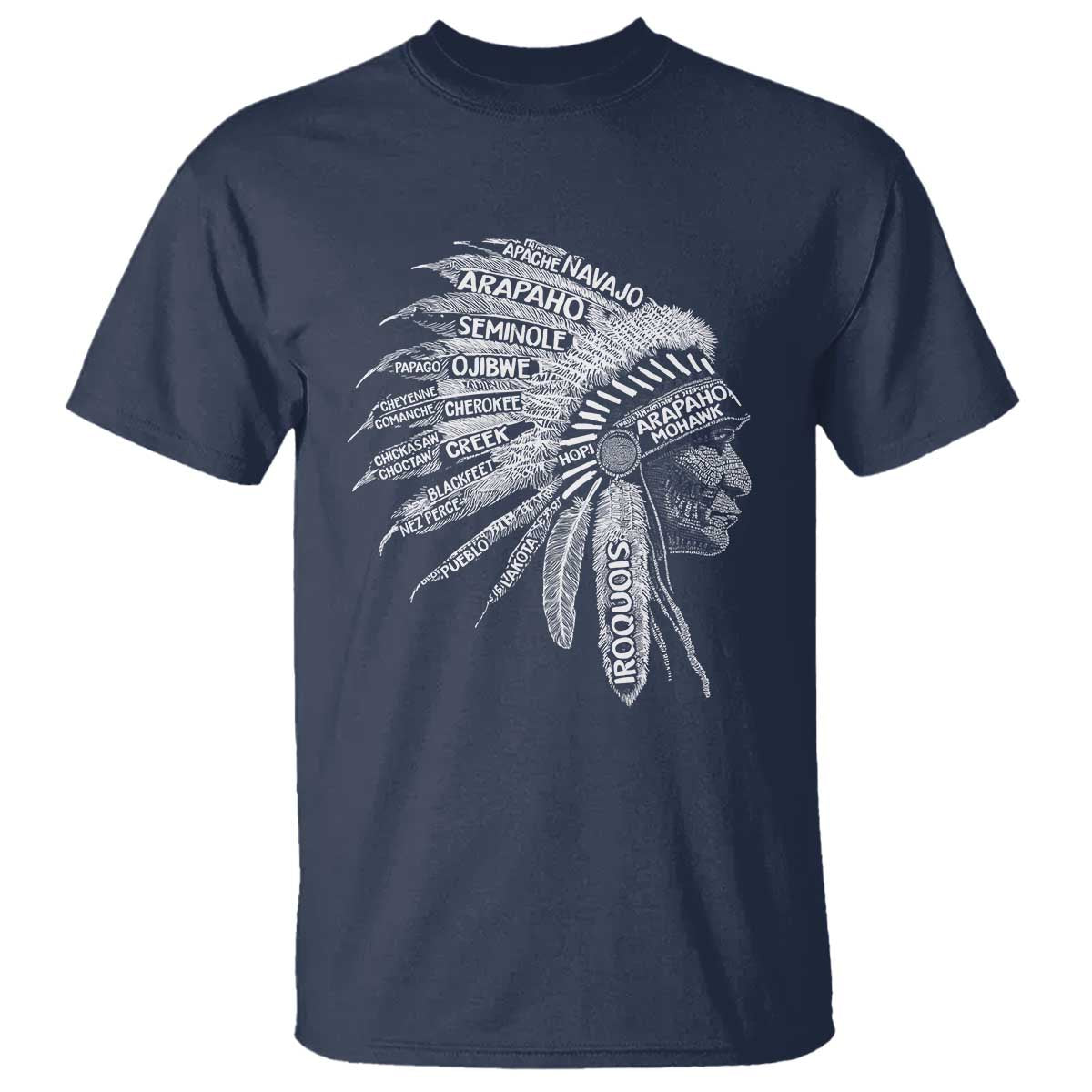Native American Tribes T Shirt Vintage Indian American Chief - Wonder Print Shop