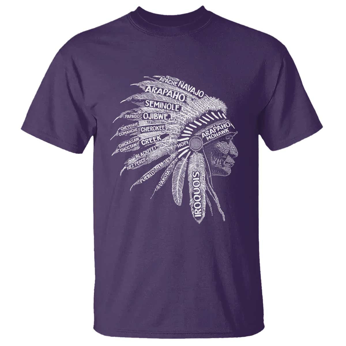 Native American Tribes T Shirt Vintage Indian American Chief - Wonder Print Shop