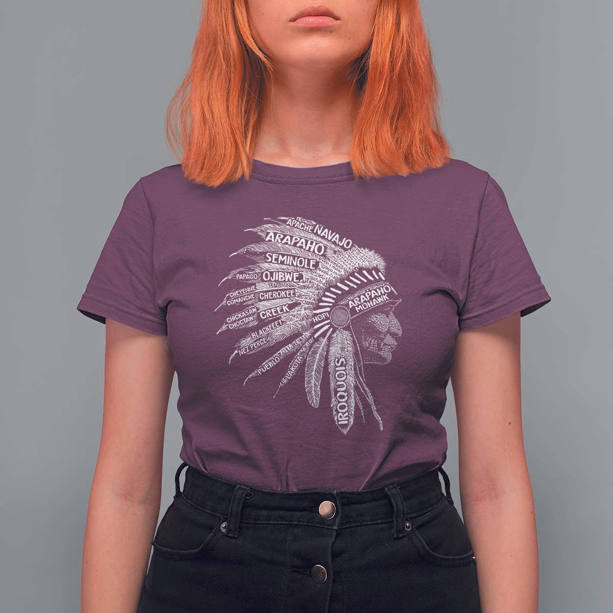 Native American Tribes T Shirt For Women Vintage Indian American Chief - Wonder Print Shop