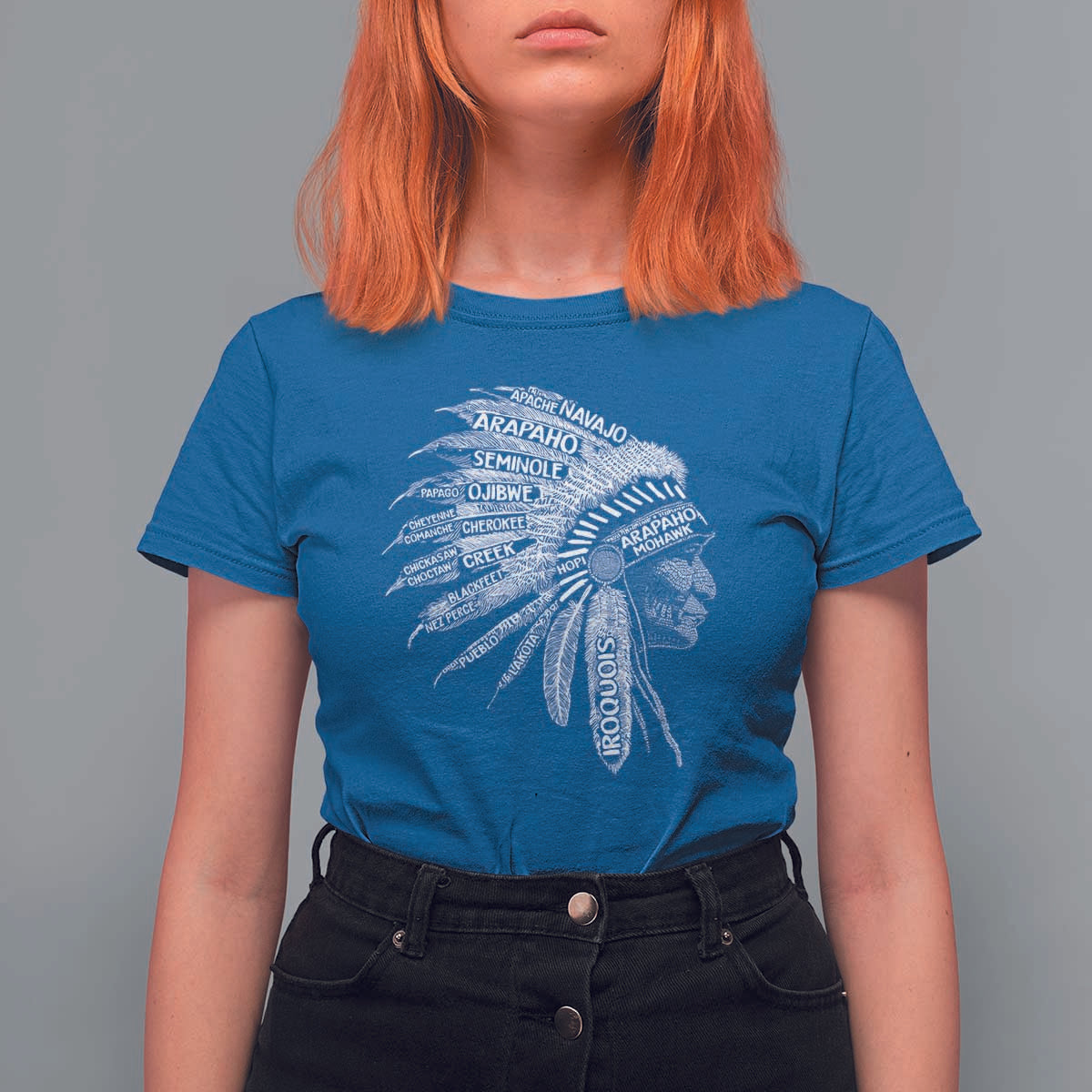 Native American Tribes T Shirt For Women Vintage Indian American Chief - Wonder Print Shop