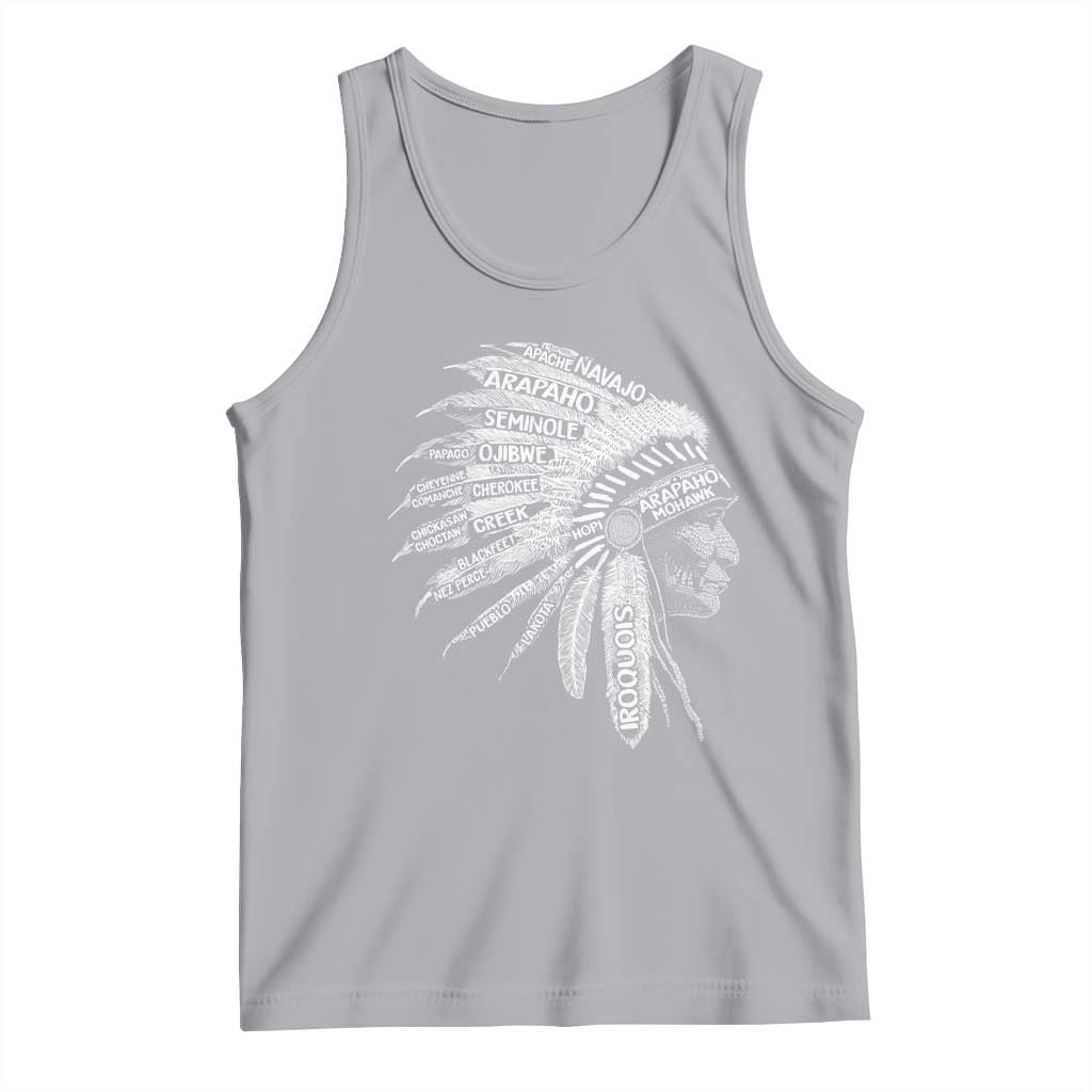 Native American Tribes Tank Top Vintage Indian American Chief - Wonder Print Shop