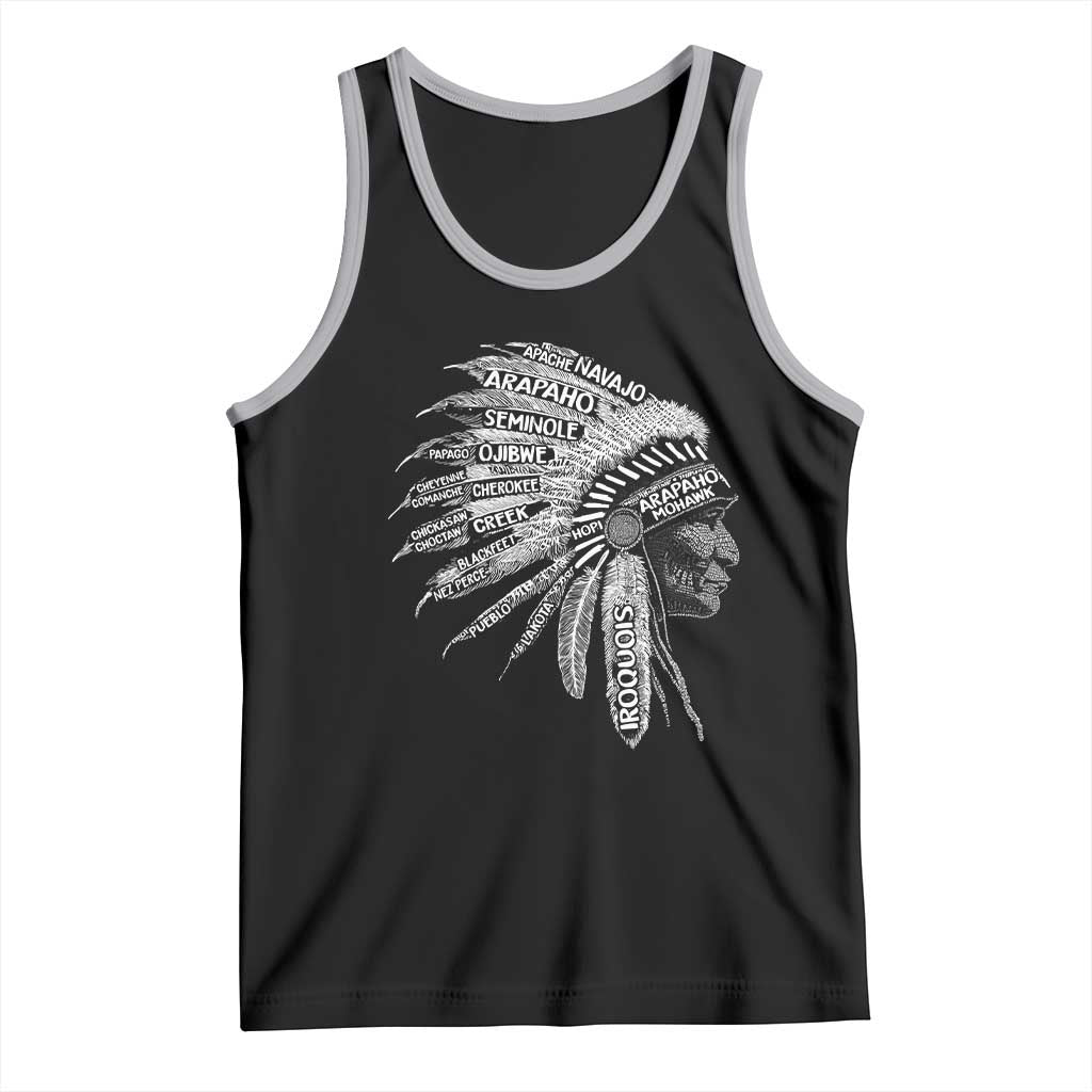 Native American Tribes Tank Top Vintage Indian American Chief - Wonder Print Shop