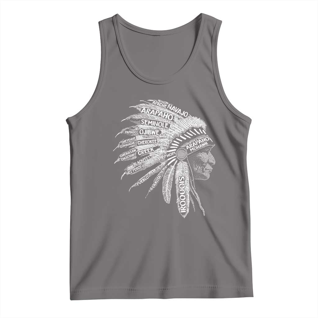 Native American Tribes Tank Top Vintage Indian American Chief - Wonder Print Shop