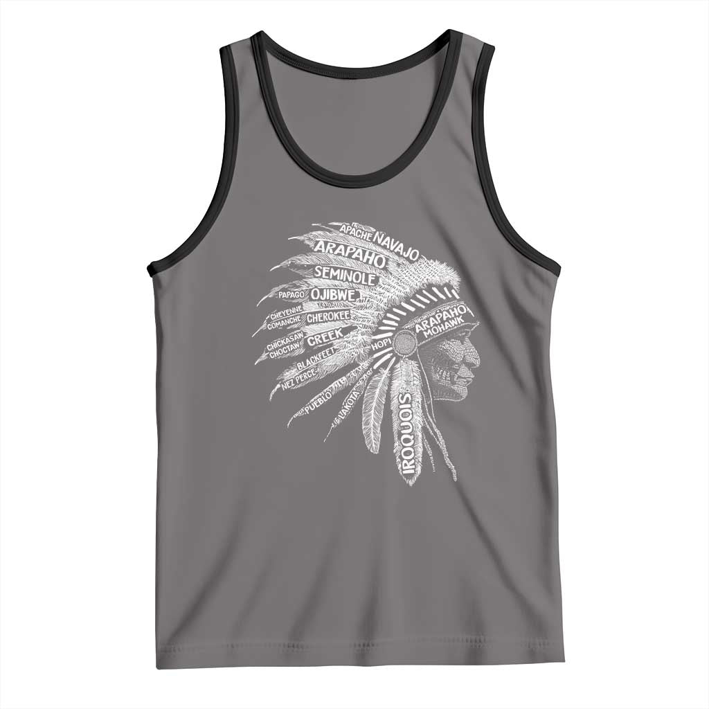 Native American Tribes Tank Top Vintage Indian American Chief - Wonder Print Shop