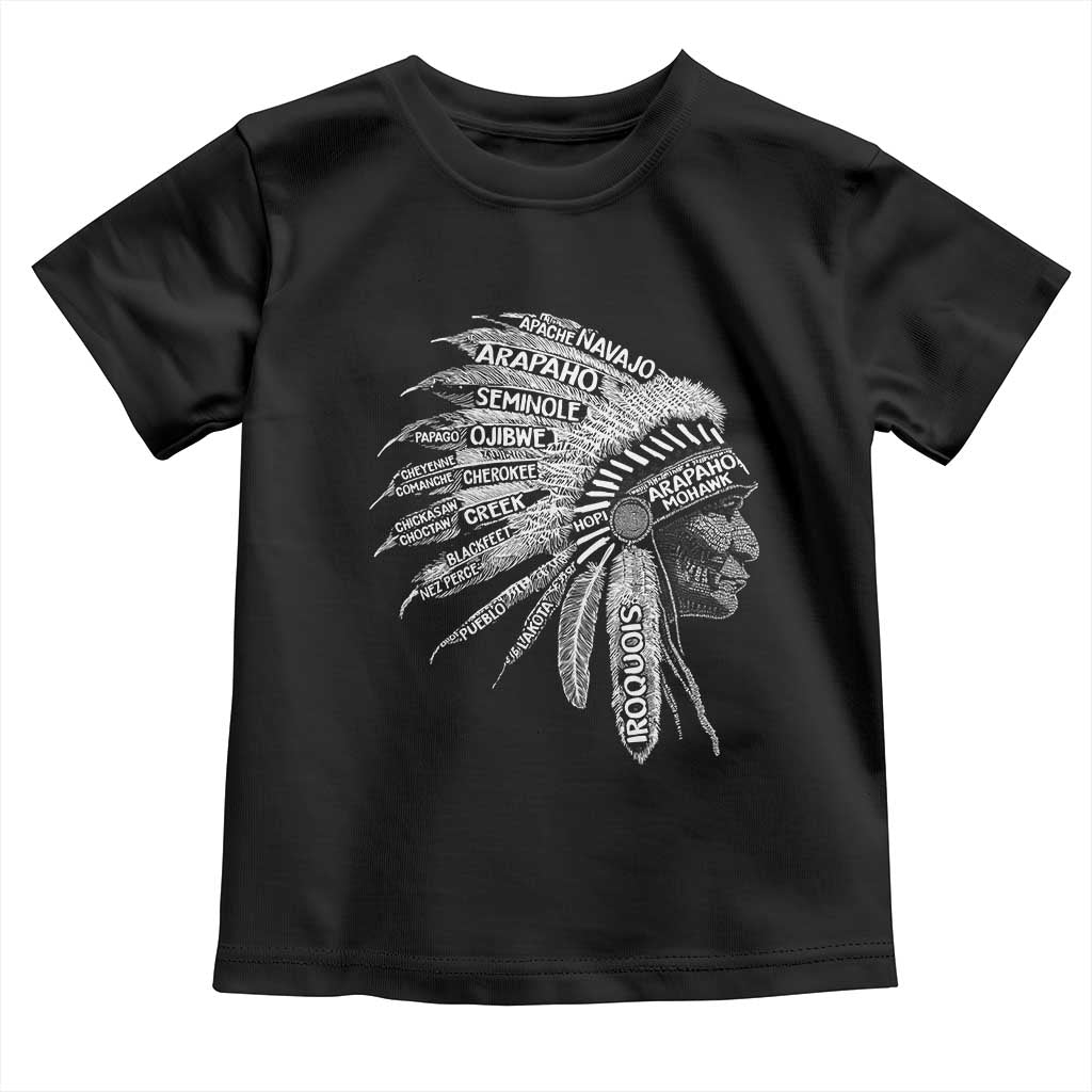 Native American Tribes Toddler T Shirt Vintage Indian American Chief - Wonder Print Shop