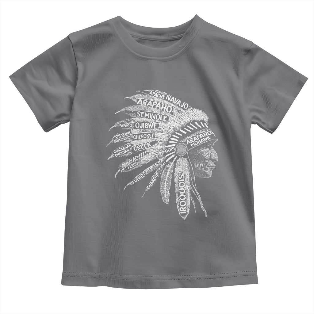 Native American Tribes Toddler T Shirt Vintage Indian American Chief - Wonder Print Shop